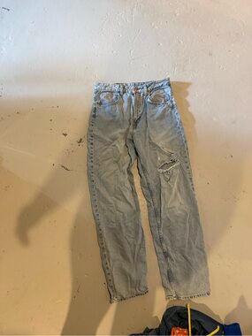 Light Blue Womens Distressed Jeans